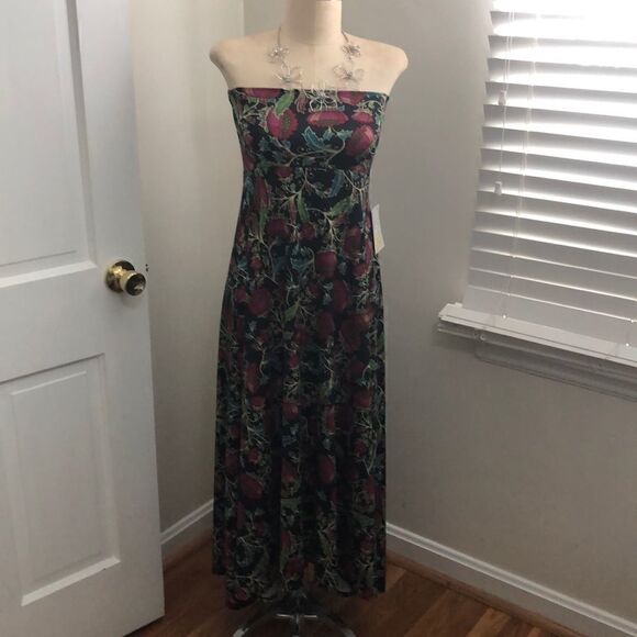 NWT LulaRoe Black Floral Maxi sz XXS - Picture 1 of 4